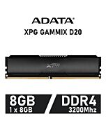 ADATA XPG GAMMIX D20 8GB DDR4-3200 CL16 1.35v AX4U32008G16A-CBK20 Desktop Memory by adata at Rebel Tech