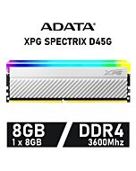 ADATA XPG SPECTRIX D45G 8GB DDR4-3600 CL18 1.35v AX4U36008G18I-CWHD45G Desktop Memory by adata at Rebel Tech