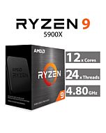 AMD Ryzen 9 5900X Vermeer 12-Core 3.70GHz AM4 105W 100-100000061WOF Desktop Processor by amd at Rebel Tech