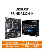 ASUS PRIME A520M-K AM4 AMD A520 Micro-ATX AMD Motherboard by asus at Rebel Tech