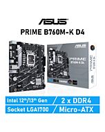 ASUS PRIME B760M-K D4 LGA1700 Intel B760 Micro-ATX Intel Motherboard by asus at Rebel Tech