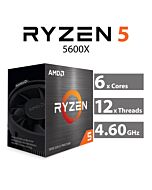 AMD Ryzen 5 5600X Vermeer 6-Core 3.70GHz AM4 65W 100-100000065BOX Desktop Processor by amd at Rebel Tech