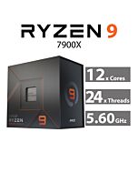 AMD Ryzen 9 7900X Raphael 12-Core 4.70GHz AM5 170W 100-100000589WOF Desktop Processor by amd at Rebel Tech