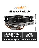 be quiet! Shadow Rock LP BK002 Air Cooler by bequiet at Rebel Tech