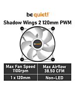 be quiet! Shadow Wings 2 120mm PWM BL089 Case Fan by bequiet at Rebel Tech