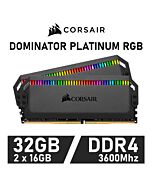 CORSAIR DOMINATOR PLATINUM RGB 32GB Kit DDR4-3600 CL18 1.35v CMT32GX4M2D3600C18 Desktop Memory by corsair at Rebel Tech