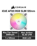 CORSAIR iCUE AF120 RGB SLIM 120mm PWM CO-9050164 Case Fan by corsair at Rebel Tech