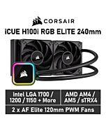 CORSAIR iCUE H100i RGB ELITE 240mm CW-9060058 Liquid Cooler by corsair at Rebel Tech