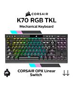 CORSAIR K70 RGB TKL CORSAIR OPX CH-911901A TKL Size Mechanical Keyboard by corsair at Rebel Tech