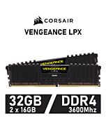 CORSAIR VENGEANCE LPX 32GB Kit DDR4-3600 CL18 1.35v CMK32GX4M2Z3600C18 Desktop Memory by corsair at Rebel Tech