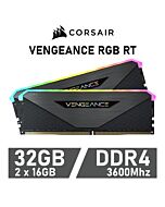 CORSAIR VENGEANCE RGB RT 32GB Kit DDR4-3600 CL16 1.35v CMN32GX4M2Z3600C16 Desktop Memory by corsair at Rebel Tech