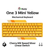Ducky One 3 Mini Yellow Ducky Cherry MX Speed Silver DKON2161ST-PUSPDYDYYYC1 Mini Size Mechanical Keyboard by ducky at Rebel Tech