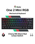 Ducky One 2 Mini RGB Cherry MX Silent Red DKON2061ST-SUSPDAZT1 Mini Size Mechanical Keyboard by ducky at Rebel Tech