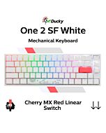 Ducky One 2 SF White Cherry MX Red DKON1967ST-RUSPDWWT1 SF Size Mechanical Keyboard by ducky at Rebel Tech