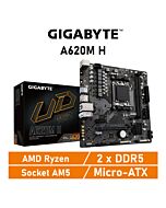 GIGABYTE A620M H AM5 AMD A620 Micro-ATX AMD Motherboard by gigabyte at Rebel Tech