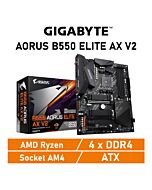 GIGABYTE B550 AORUS ELITE AX V2 AM4 AMD B550 ATX AMD Motherboard by gigabyte at Rebel Tech
