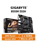 GIGABYTE B550M DS3H AM4 AMD B550 Micro-ATX AMD Motherboard by gigabyte at Rebel Tech