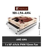 Noctua L9a-AM4 NH-L9A-AM4 Air Cooler by noctua at Rebel Tech