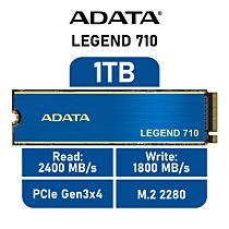ADATA LEGEND 710 1TB PCIe Gen3x4 ALEG-710-1TCS M.2 2280 Solid State Drive by adata at Rebel Tech