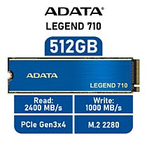 ADATA LEGEND 710 512GB PCIe Gen3x4 ALEG-710-512GCS M.2 2280 Solid State Drive by adata at Rebel Tech