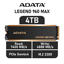ADATA LEGEND 960 MAX 4TB PCIe Gen4x4 ALEG-960M-4TCS M.2 2280 Solid State Drive by adata at Rebel Tech