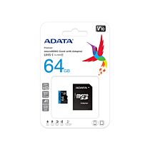 ADATA Premier microSDXC UHS-I 64GB AUSDX64GUICL10A1-RA1 Memory Card by adata at Rebel Tech
