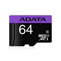 ADATA Premier microSDXC UHS-I 64GB AUSDX64GUICL10-RA1 Memory Card by adata at Rebel Tech