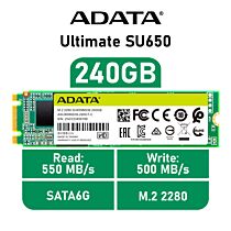 ADATA Ultimate SU650 240GB SATA6G ASU650NS38-240GT-C M.2 2280 Solid State Drive by adata at Rebel Tech
