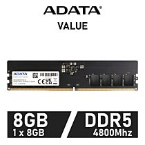 ADATA VALUE 8GB DDR5-4800 CL40 1.1v AD5U48008G-S Desktop Memory by adata at Rebel Tech