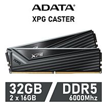 ADATA XPG CASTER 32GB Kit DDR5-6000 CL40 1.35v AX5U6000C4016G-DCCAGY Desktop Memory by adata at Rebel Tech