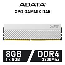 ADATA XPG GAMMIX D45 8GB DDR4-3200 CL16 1.35v AX4U32008G16A-CWHD45 Desktop Memory by adata at Rebel Tech