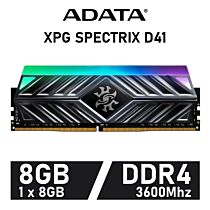 ADATA XPG SPECTRIX D41 8GB DDR4-3600 CL17 1.35v AX4U360038G17-ST41 Desktop Memory by adata at Rebel Tech