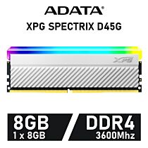 ADATA XPG SPECTRIX D45G 8GB DDR4-3600 CL18 1.35v AX4U36008G18I-CWHD45G Desktop Memory by adata at Rebel Tech