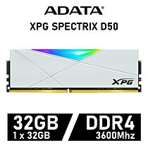ADATA XPG SPECTRIX D50 32GB DDR4-3600 CL18 1.35v AX4U360032G18I-SW50 Desktop Memory by adata at Rebel Tech