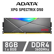 ADATA XPG SPECTRIX D50 8GB DDR4-3600 CL18 1.35v AX4U36008G18I-ST50 Desktop Memory by adata at Rebel Tech