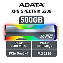 ADATA XPG SPECTRIX S20G 500GB PCIe Gen3x4 ASPECTRIXS20G-500G-C M.2 2280 Solid State Drive by adata at Rebel Tech