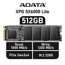 ADATA XPG SX6000 Lite 512GB PCIe Gen3x4 ASX6000LNP-512GT-C M.2 2280 Solid State Drive by adata at Rebel Tech