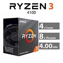 AMD Ryzen 3 4100 Renoir 4-Core 3.80GHz AM4 65W 100-100000510BOX Desktop Processor by amd at Rebel Tech