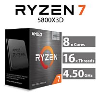 AMD Ryzen 7 5800X3D Vermeer 8-Core 3.80GHz AM4 105W 100-100000651WOF Desktop Processor by amd at Rebel Tech