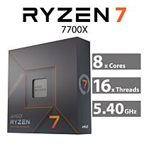 AMD Ryzen 7 7700X Raphael 8-Core 4.50GHz AM5 105W 100-100000591WOF Desktop Processor by amd at Rebel Tech