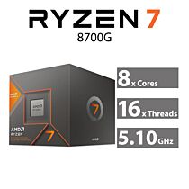 AMD Ryzen 7 8700G Phoenix 8-Core 4.20GHz AM5 65W 100-100001236BOX Desktop Processor by amd at Rebel Tech