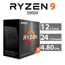 AMD Ryzen 9 5900X Vermeer 12-Core 3.70GHz AM4 105W 100-100000061WOF Desktop Processor by amd at Rebel Tech