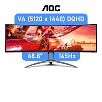 AOC AGON 48.8" VA DQHD 165Hz AG493UCX2 Curved Gaming Monitor by aoc at Rebel Tech