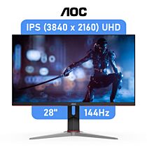 AOC Gaming 28" IPS UHD 144Hz U28G2X Flat Gaming Monitor by aoc at Rebel Tech
