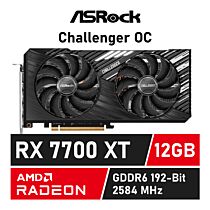 ASROCK AMD Radeon RX 7700 XT Challenger 12GB OC GDDR6 RX7700XT-CL-12GO Graphics Card by asrock at Rebel Tech