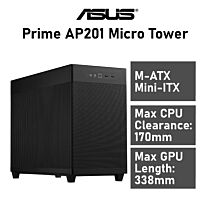 ASUS Prime AP201 Micro Tower 90DC00G0-B39000 Computer Case by asus at Rebel Tech