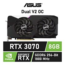 ASUS Dual GeForce RTX 3070 V2 OC 8GB GDDR6 90YV0FQC-M0NA00 Graphics Card by asus at Rebel Tech