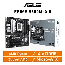 ASUS PRIME B650M-A II AM5 AMD B650 Micro-ATX AMD Motherboard by asus at Rebel Tech