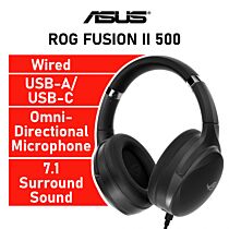 ASUS ROG FUSION II 500 90YH02W5-B2UA00 Wired Gaming Headset by asus at Rebel Tech