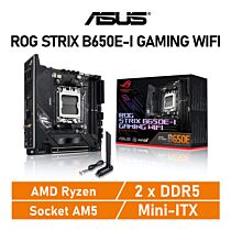 ASUS ROG STRIX B650E-I GAMING WIFI AM5 AMD B650 Mini-ITX AMD Motherboard by asus at Rebel Tech